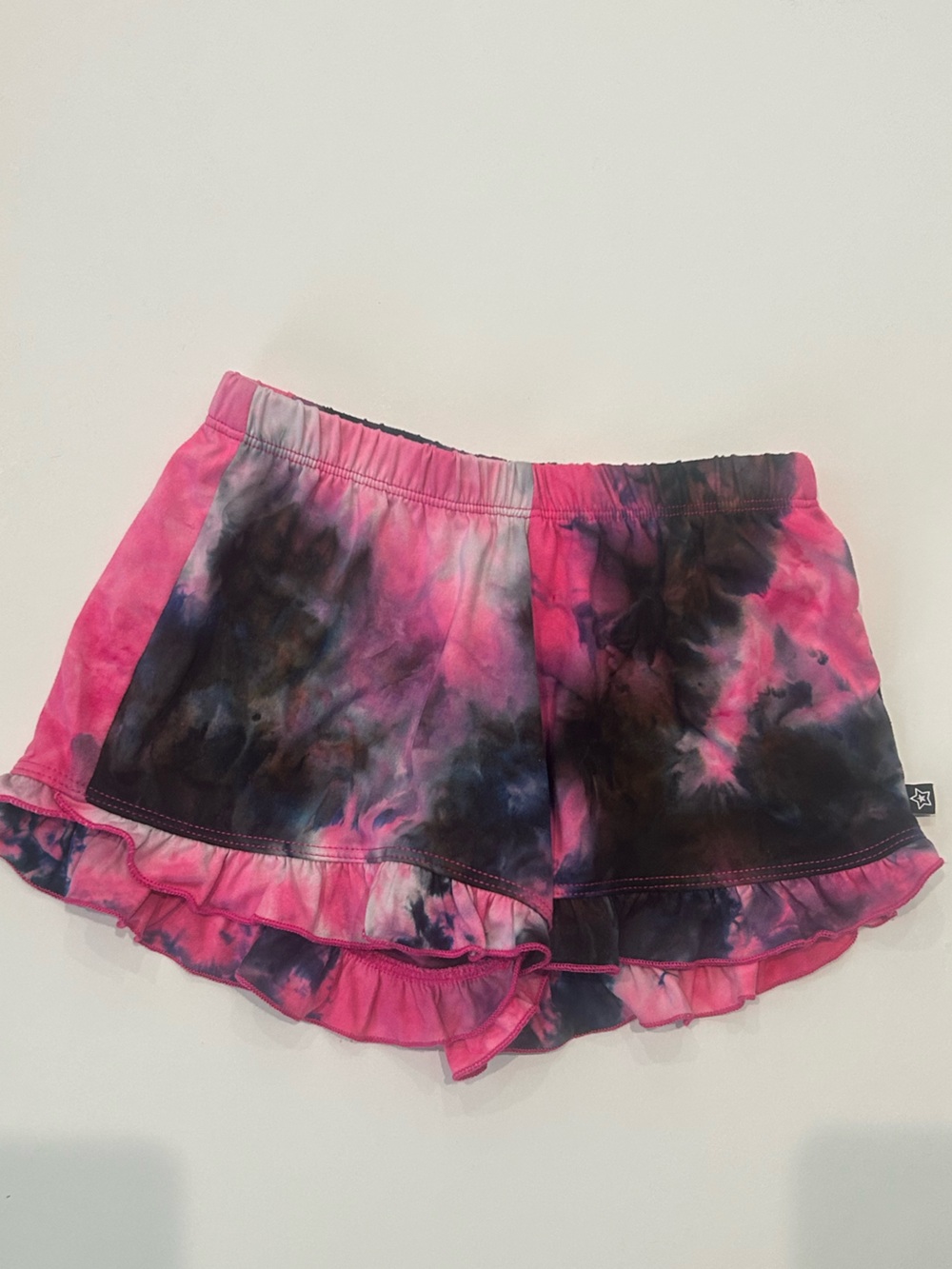 Pixielane Girls Tie Dye Ruffle Shorts, Size 6